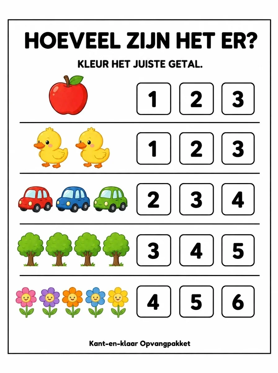 Voorbeeld activiteitenkaart uit Compleet Crèche Pakket nr. 2