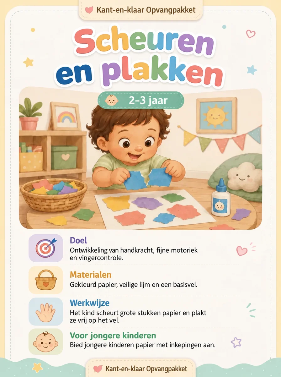 Voorbeeld activiteitenkaart uit Compleet Crèche Pakket nr. 3